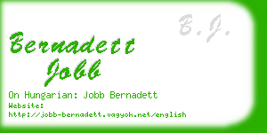 bernadett jobb business card